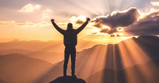 Silhouette of man standing firm representing biblical masculinity